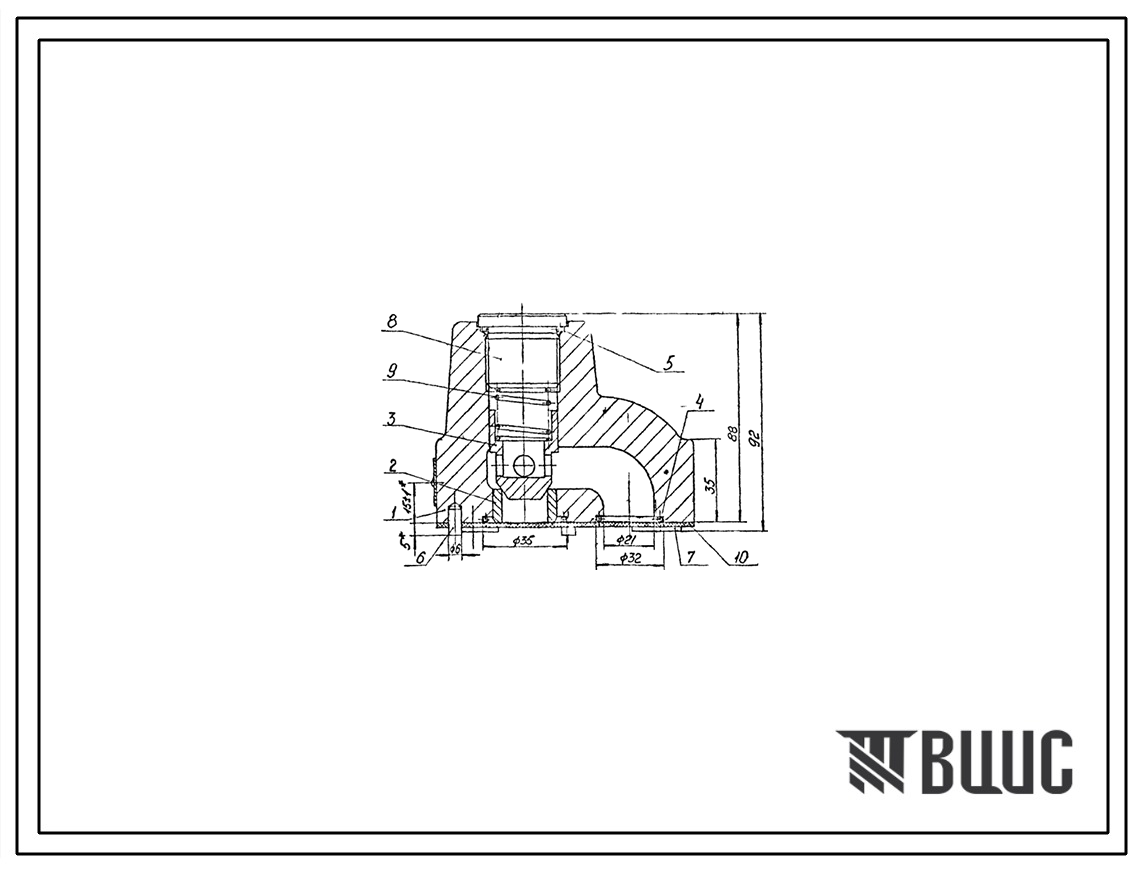Шифр КОС203-00 Клапан обратный КОС203-00