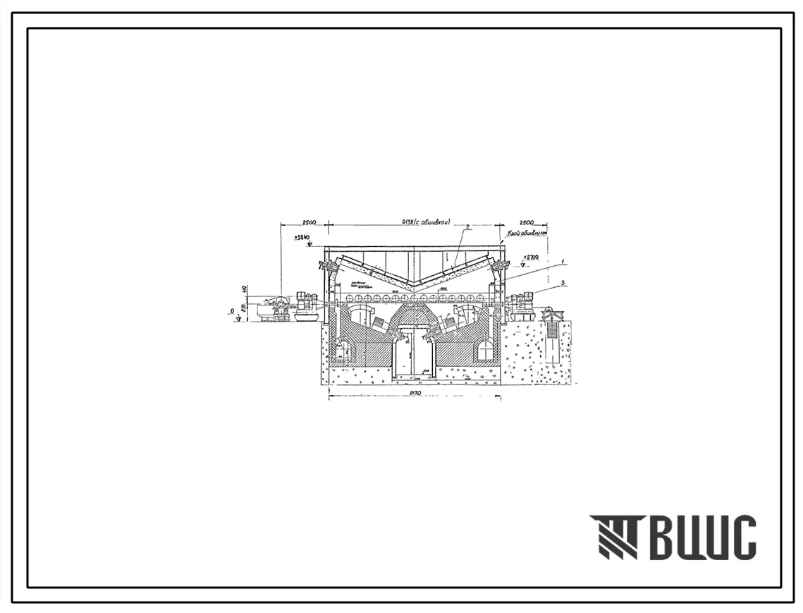 Проект 59149 Печь термическая проходная для нагрева длинномерных изделий размерами пода 9,7х8,6 м, на газе