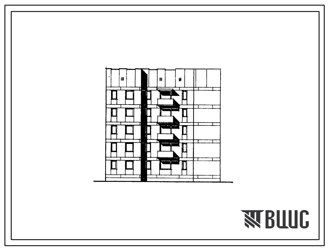Типовой проект 174-036с.85 Блок-секция 5-этажная 1-секционная 15-квартирная поворотная левая с внутренним углом поворота 1Б.3А.3Б