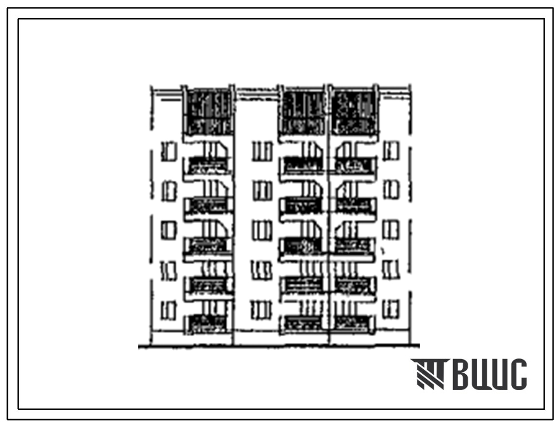 Типовой проект 236-01с.13.89 Блок-секция 5-этажная 15-квартирная рядовая Р-1.3.4 (для строительства в Закарпатской области)