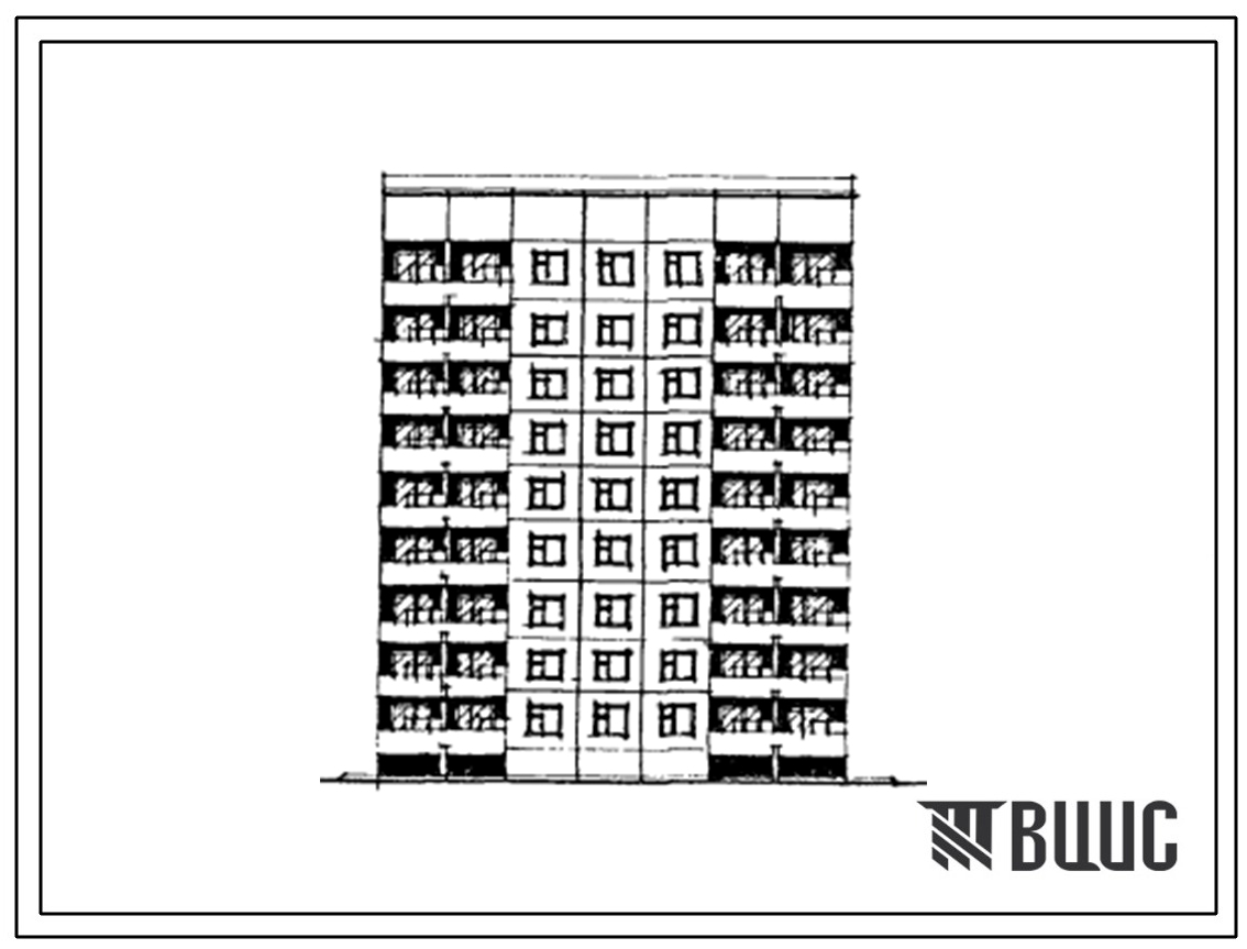 Типовой проект 121-0144.13.87 Блок-секция 9-этажная 36-квартирная поворотная правая 1.2.2.3 (для строительства в Ленинградской области)