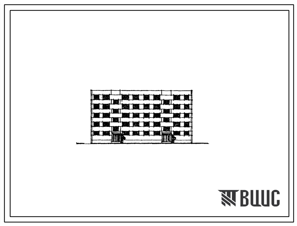 Типовой проект 111-133-7 Пятиэтажный жилой дом для малосемейных на 40 квартир (однокомнатных 1А-20, 1Б-10, двухкомнатных 2Б-10). Для строительства во 2 климатическом районе Эстонской ССР