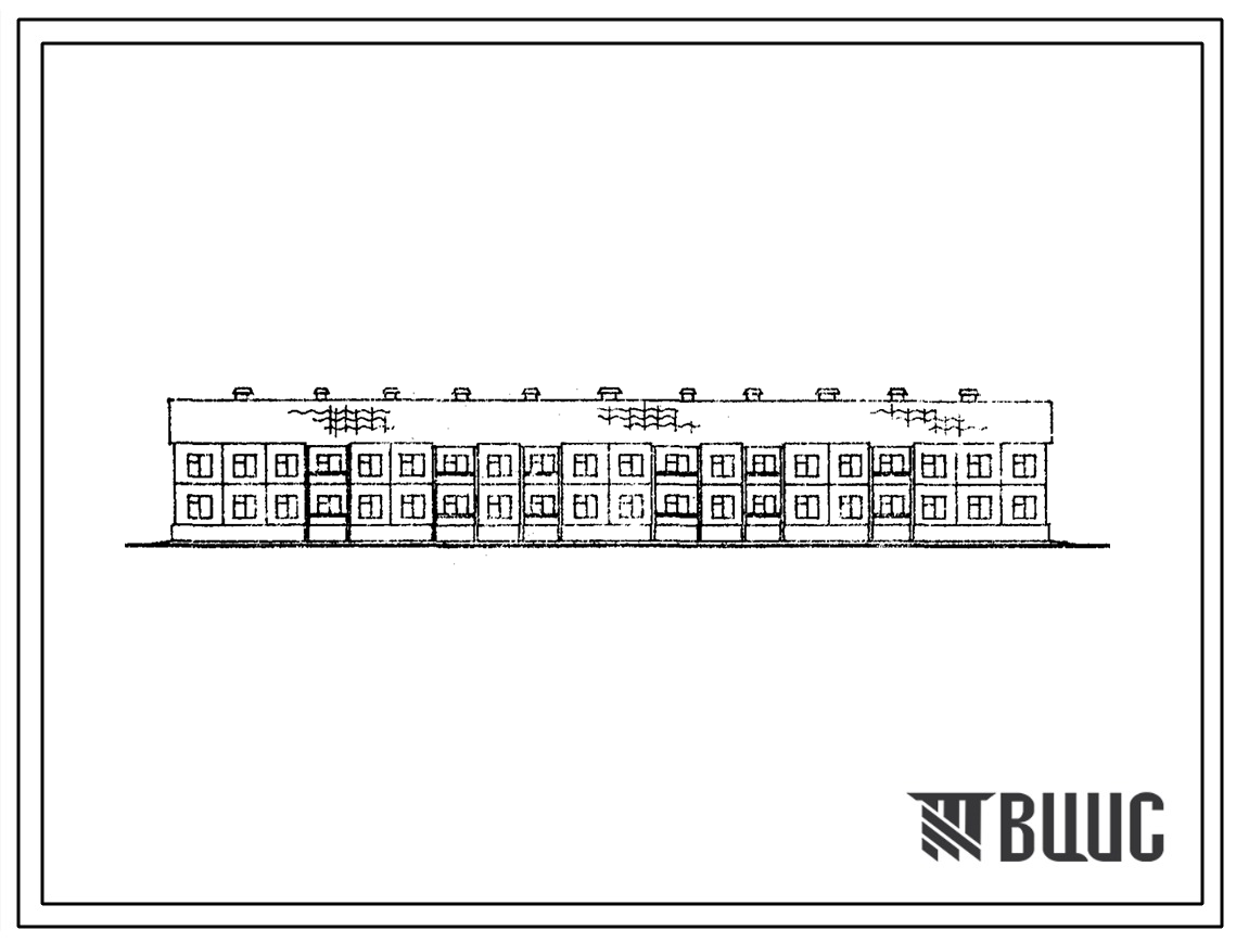 Типовой проект 111-48-19с/1 Двухэтажный секционный дом на 16 квартир (трёхкомнатных 3Б-8, четырёхкомнатных 4Б-8). Для строительства во ПВ, ШВ климатических подрайонах Казахской ССР сейсмичностью 8 и 9 баллов
