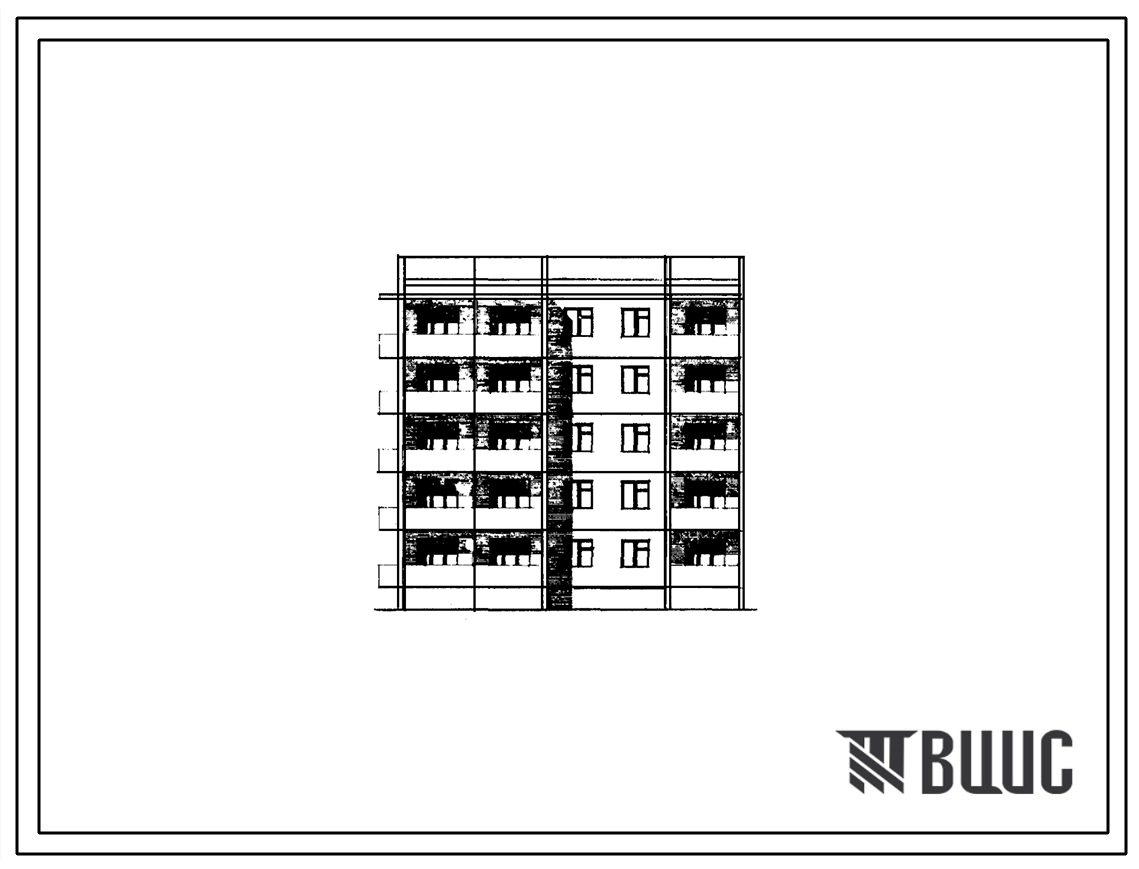 Типовой проект 96-042п/1 Блок-секция пятиэтажная 15-квартирная угловая левая (однокомнатных 1Б — 5, двухкомнатных 2Б — 5, трехкомнатных 3Б — 5). Для строительства в г.Волгодонске на грунтах II типа просадочности.