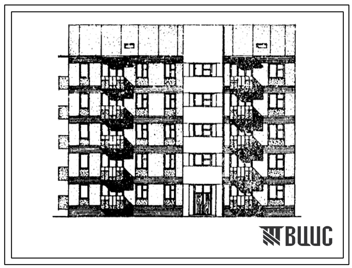 Типовой проект 114-042с/1 Блок-секция 5-этажная угловая левая на 19 квартир (двухкомнатных 2А-5, 2Б-13, трёхкомнатных 3Б-1). Для строительства в 1В,2А климатических подрайонах сейсмичностью 9 баллов.