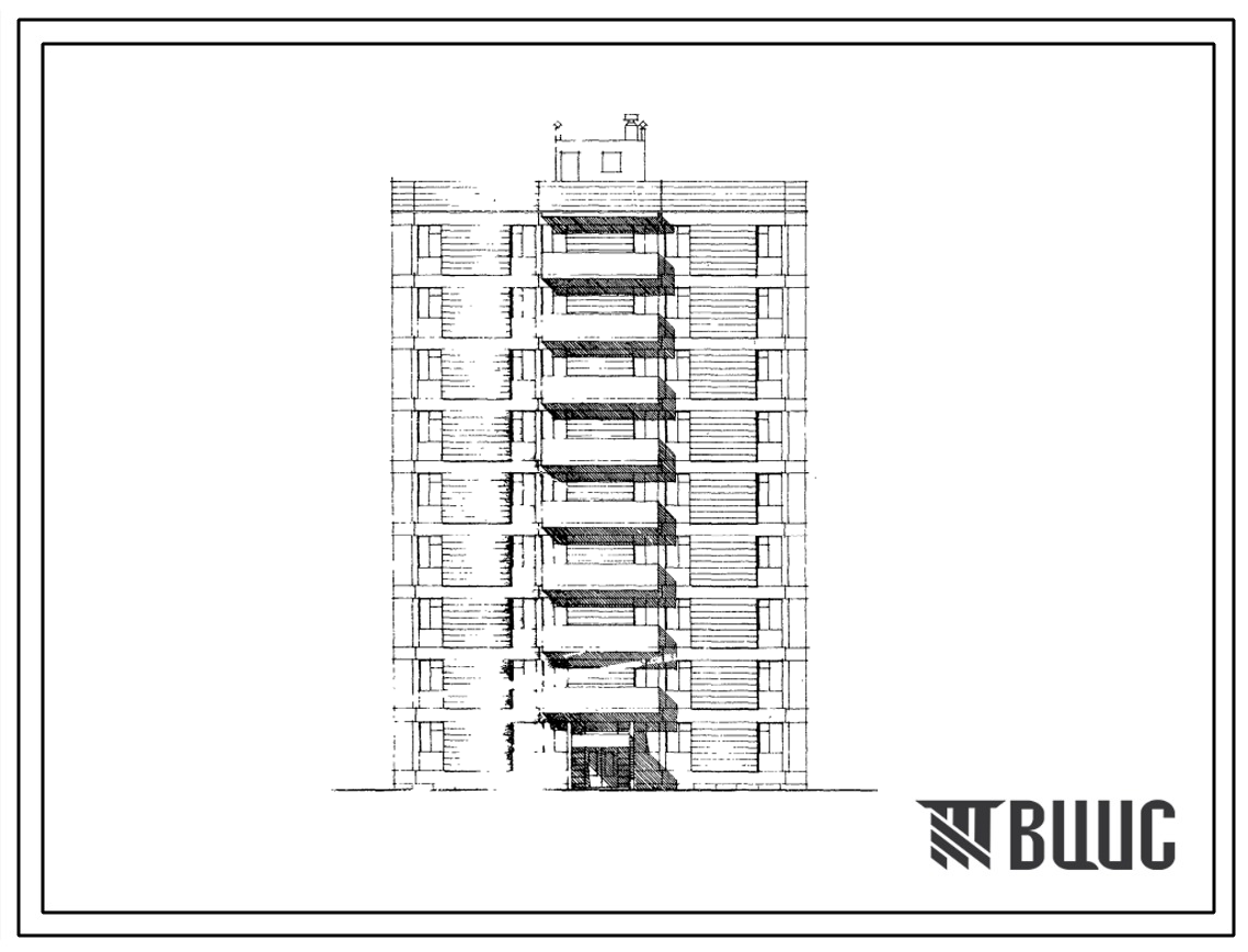 Типовой проект 111-05С Блок-секция рядовая на 18 квартир каркасно-панельных 9-этажных жилых домов (трехкомнатных 3А-2, трехкомнатных 3Б-8, четырехкомнатных 4Б-8). Для строительства в 4 климатическом районе Армянской ССР сейсмичностью 7-8 баллов.