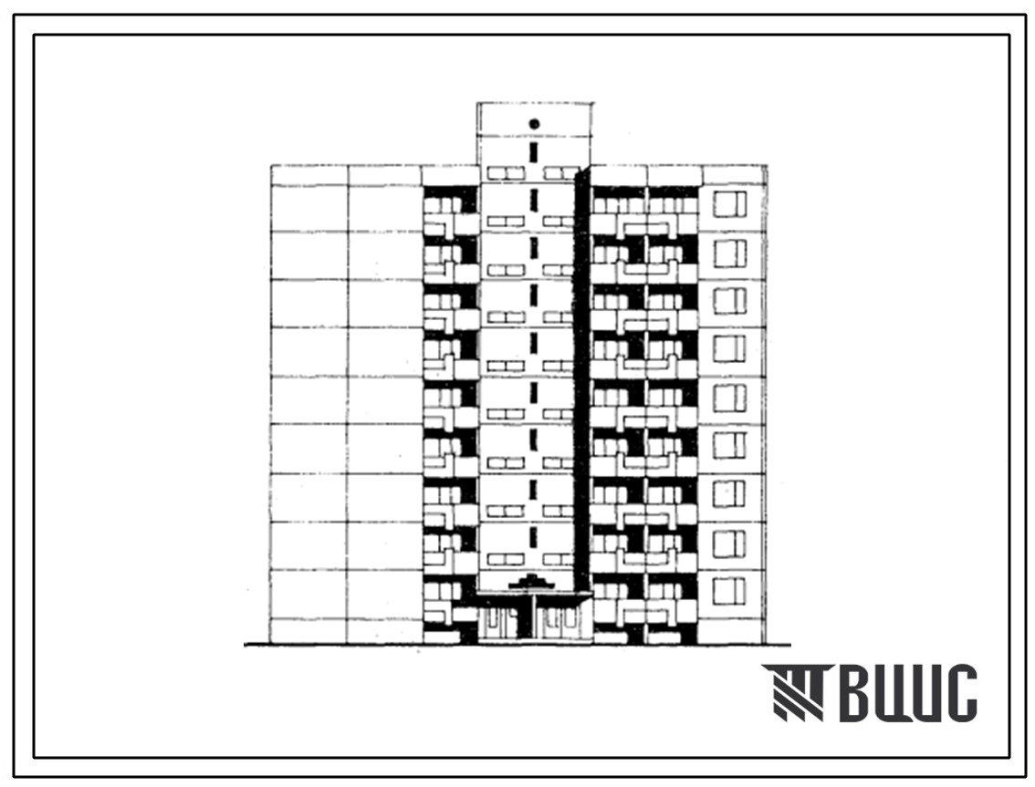 Типовой проект 121-0126.13.86 Блок-секция 9-этажная 45-квартирная угловая зеркальная 1Б-2Б-3Б-3Б-4Б (для строительства в Эстонской ССР)