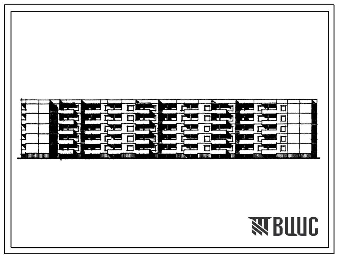 Типовой проект 111-120В-11/1 Пятиэтажный четырехсекционный дом на 810 квартир (однокомнатных 1Б-20, двухкомнатных 2Б-20, трехкомнатных 3А-10, 3Б-30). Для строительства во 2В климатическом подрайоне Литовской ССР