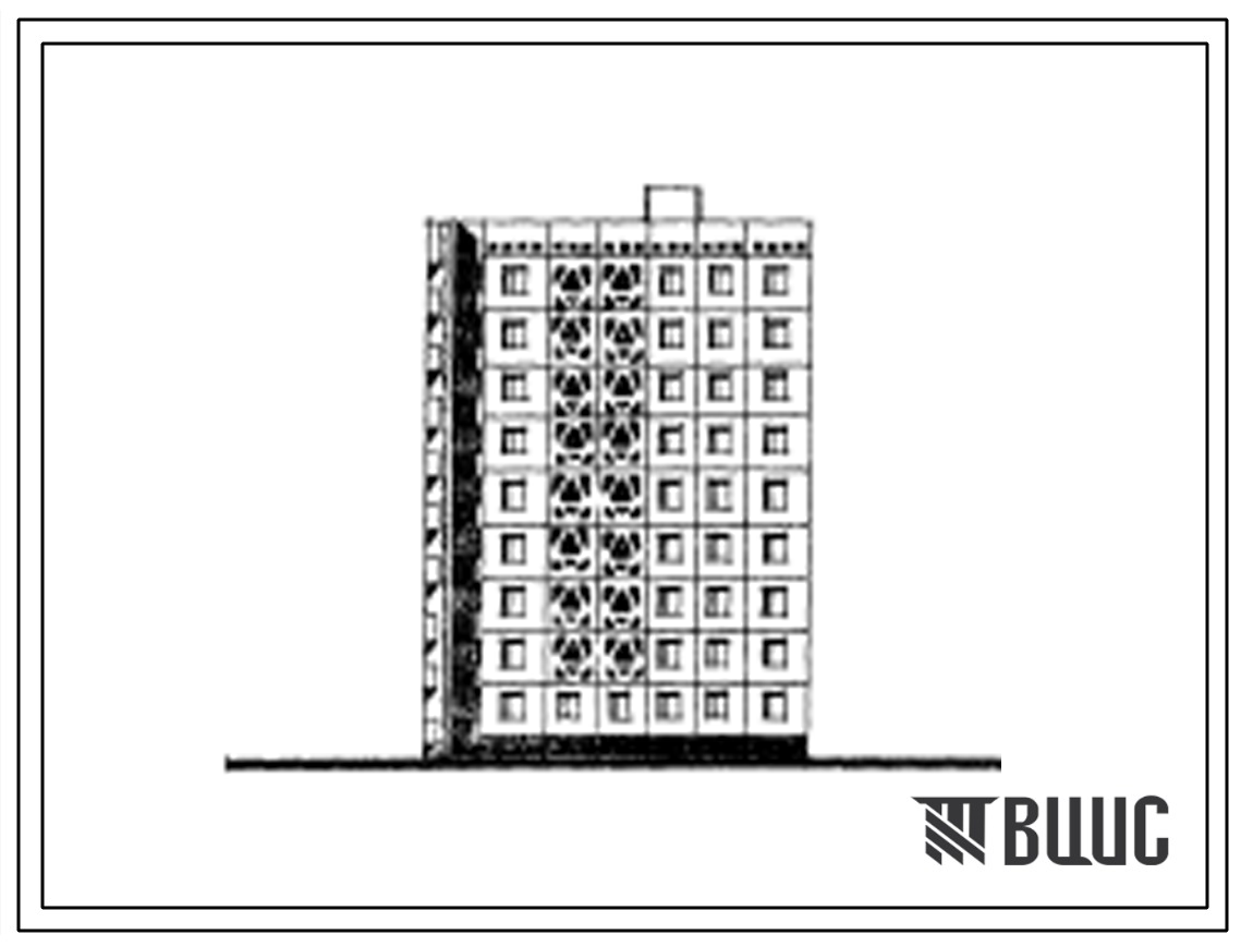 Типовой проект 148-021сп Девятиэтажная блок-секция поворотная обратная левая на 18 квартир (трехкомнатных 3Б-9, пятикомнатных 5Б-9). Для строительства в 4Г климатическом подрайоне г.Ташкента сейсмичностью 9 баллов на грунтах 2 типа просадочности