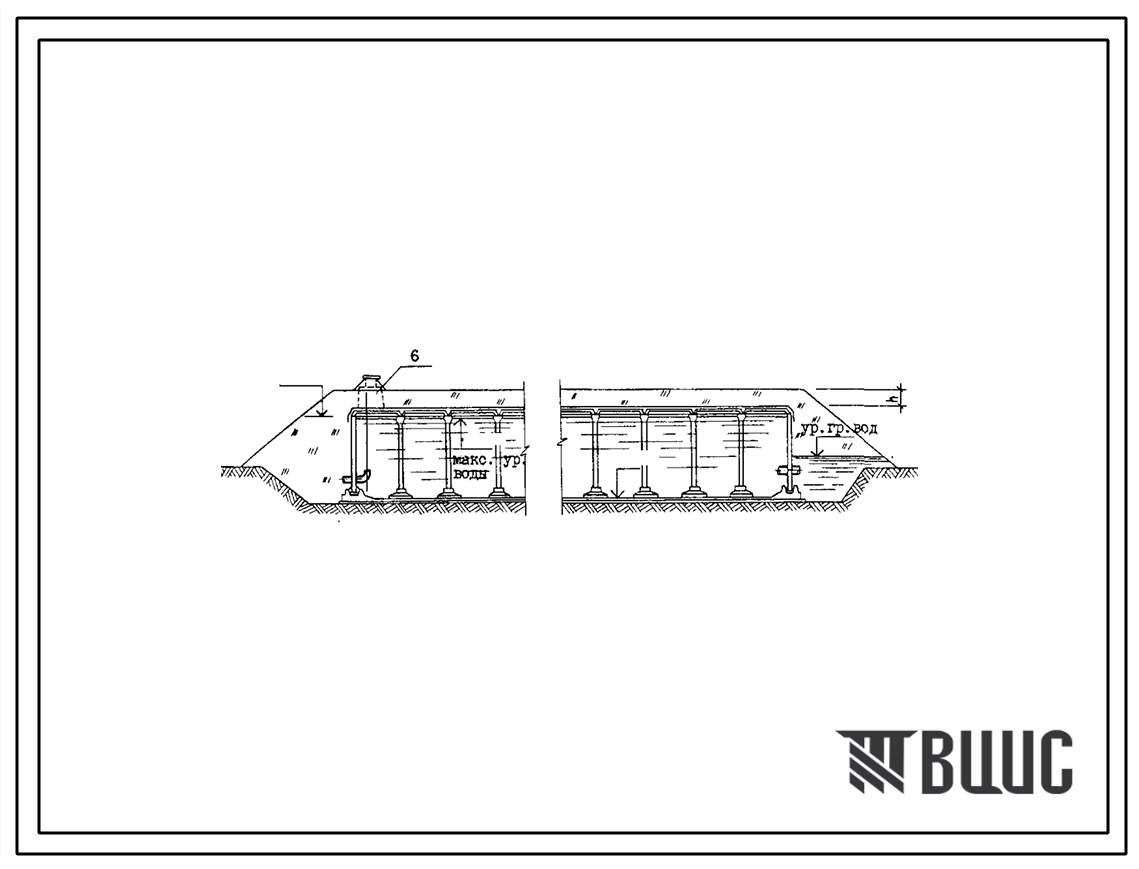 Типовой проект 901-4-73.83 Резервуары для воды прямоугольные железобетонные сборные емкостью от 1500 до 2500 м3 (проект переведен в формат DWG)