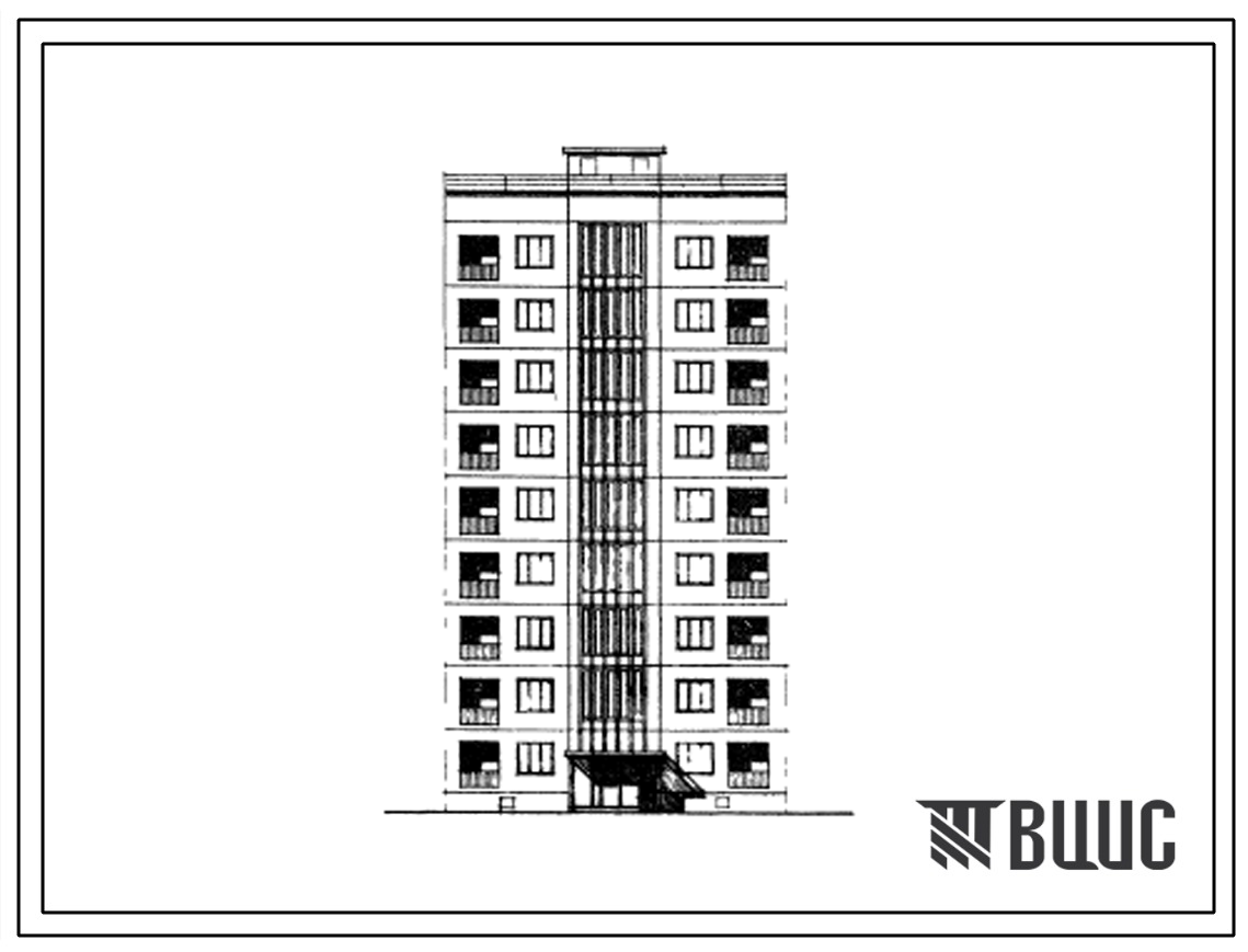 Типовой проект 129-05с/1 Девятиэтажная блок-секция рядовая–торцевая на 18 квартир типа 3А. Для строительства в 4 климатическом районе Армянской ССР сейсмичностью 7 и 8 баллов
