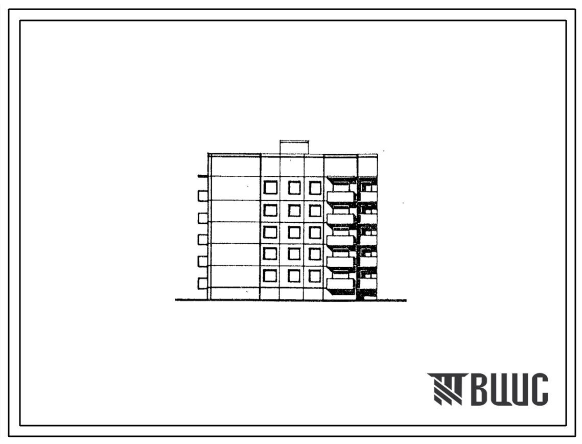 Типовой проект 90-0223.2.13.88 Блок-секция 5-этажная 20-квартирная торцовая левая 2-2-2-3 (для строительства в г. Омске и Омской области). Конструктивный вариант свайных фундаментов N=200кН