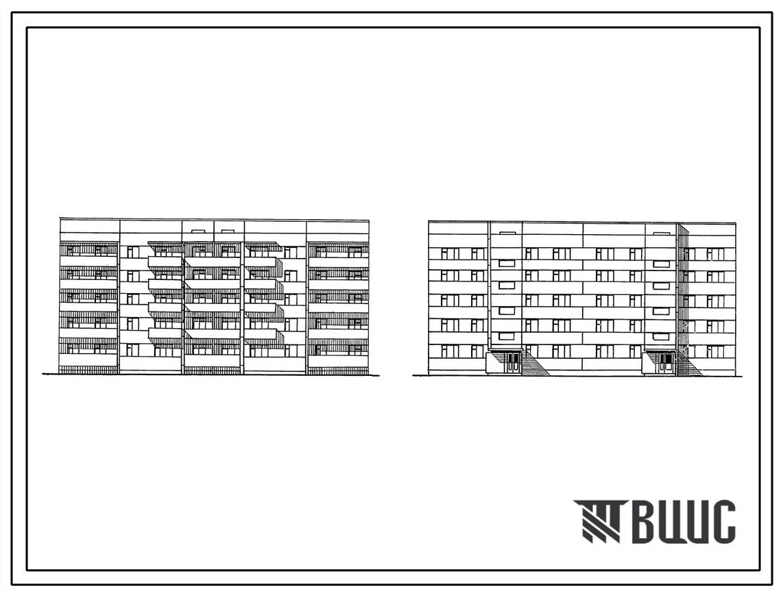 Типовой проект 125-010/1.2  Пятиэтажная 30-квартирная блок-секция