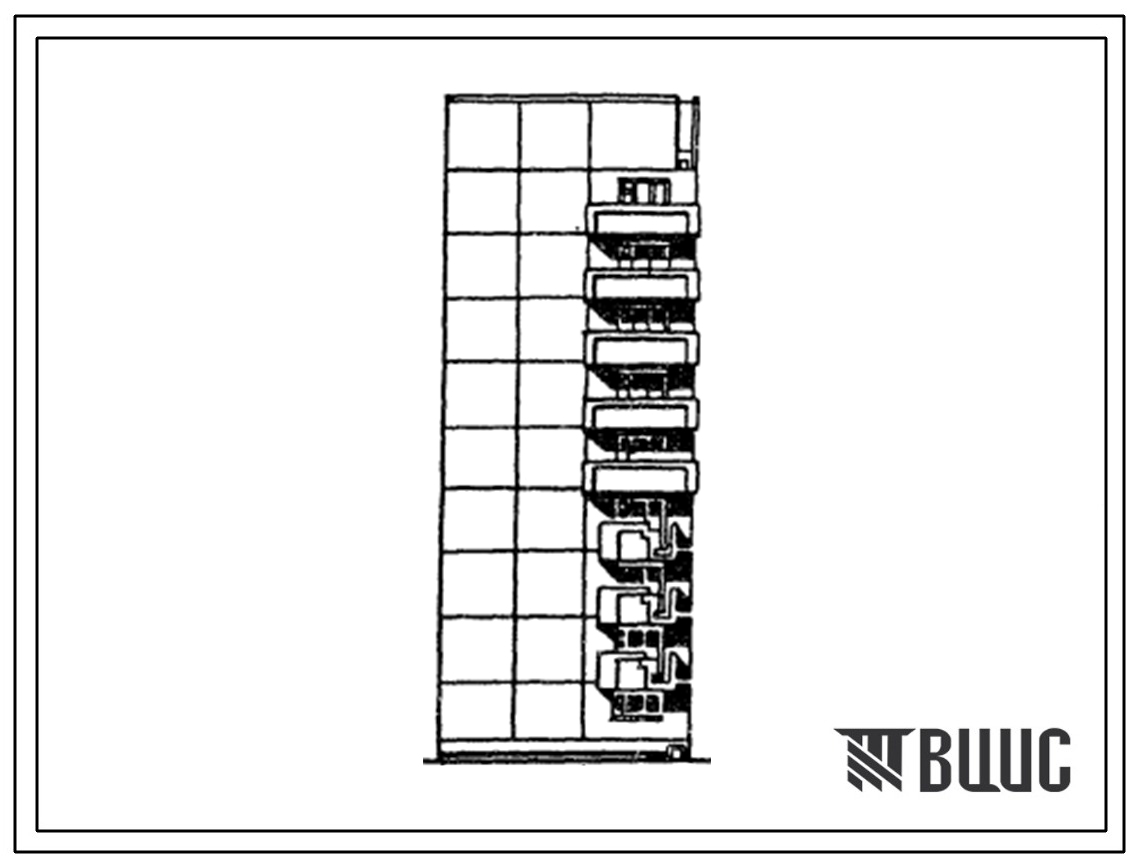 Типовой проект 97-0256.23.86 9-этажный 18-квартирный блок-комплект 9Т-2Б-2Б (для г. Караганды)
