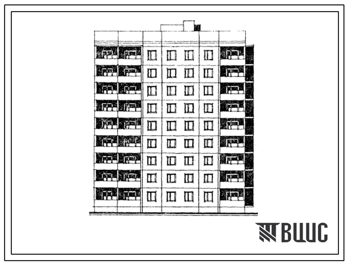 Типовой проект 96-062п.85 Блок-секция угловая торцевая 9-этажная 36-квартирная правая. Для строительства в 3В климатическом подрайоне (г.Волгодонск) на грунтах 2 типа просадочности.