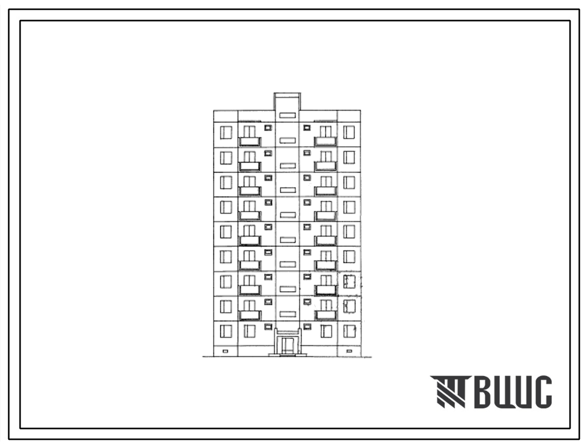 Типовой проект 127-01С Девятиэтажная крупнопанельная блок-секция на 18 квартир (трехкомнатных 3А-18). Для строительства в 4 климатическом районе Грузинской ССР с сейсмичностью 7 баллов.
