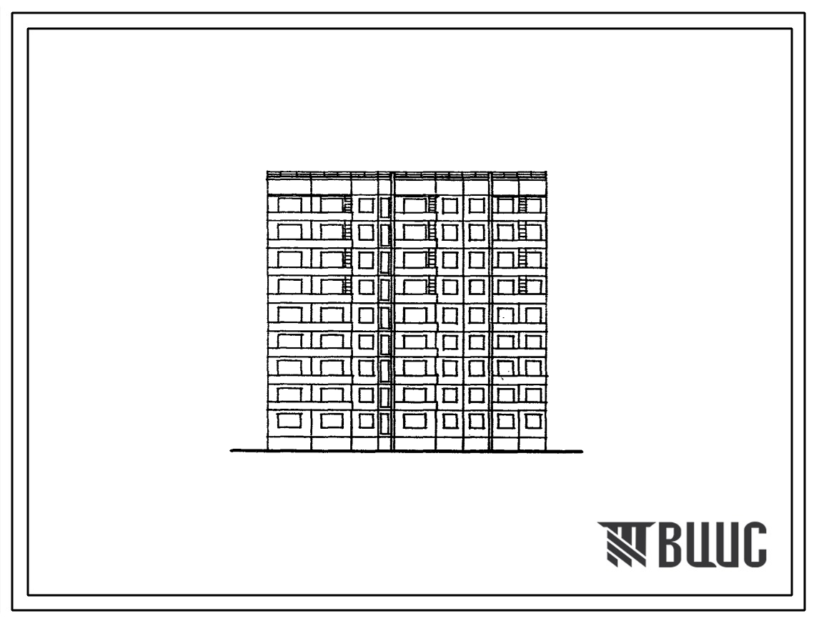 Типовой проект 97-098/1 Девятиэтажная блок-секция на 71 квартиру (однокомнатных 1А-35, 1Б-17, двухкомнатных 2А-18, 2Б-1) для малосемейных. Для строительства в 1В климатическом подрайоне Красноярского края