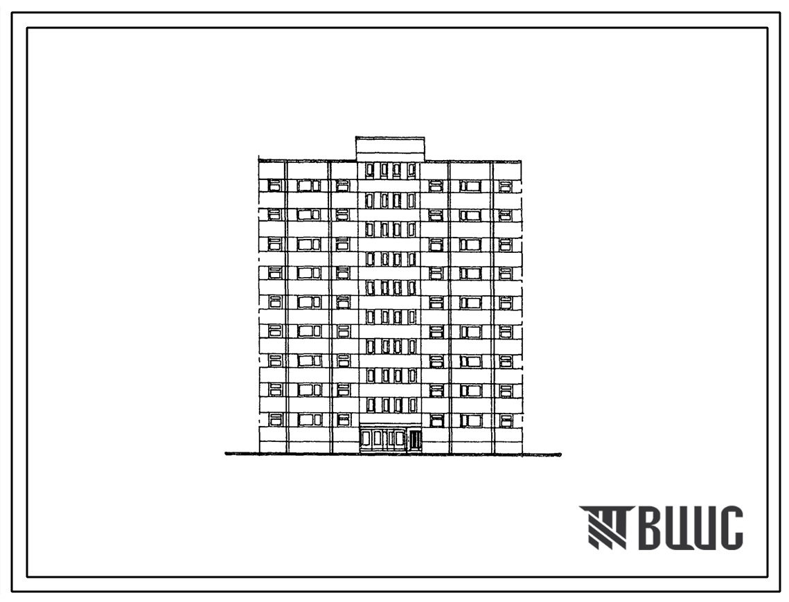 Типовой проект 133-016.13.88 Девятиэтажная блок-секция рядовая на 36 квартир. Для Эстонской ССР