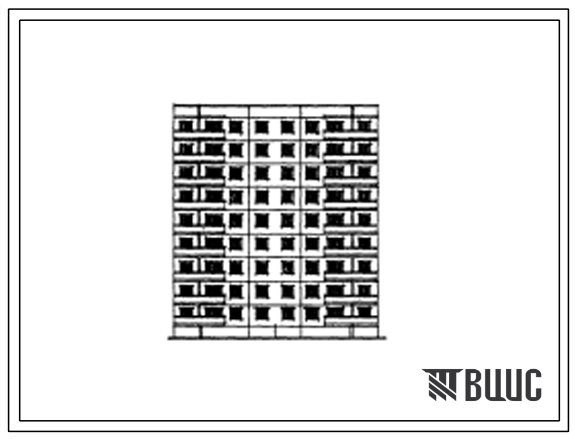 Типовой проект 83-022/1 Девятиэтажная 36 квартирная блок-секция рядовая с торцевыми окончаниями 1Б, 2А, 3А, 3А.