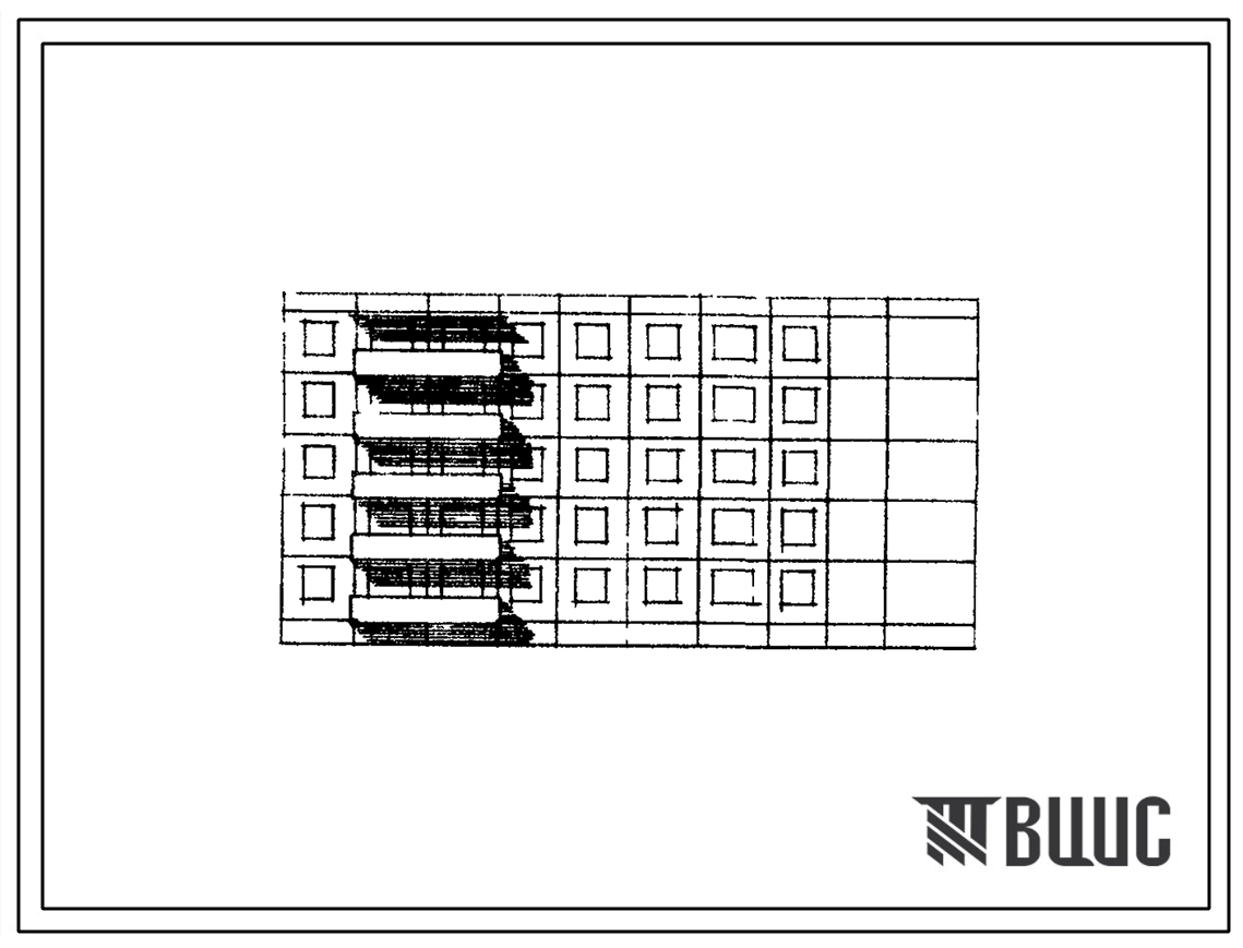 Типовой проект 121-050/1 Пятиэтажная 30-квартирная блок-секция торцовая поворотная под углом 90? правая (однокомнатных 1А-7; двухкомнатных 2Б-18; трехкомнатных 3А-5).