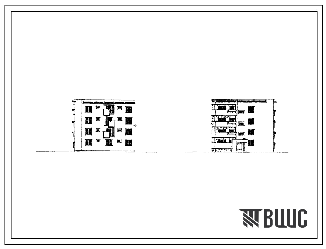 Типовой проект 77-016сп Четырехэтажная блок-секция торцевая левая на 8 квартир для строительства в районах с сейсмичностью 8 и 9 баллов.