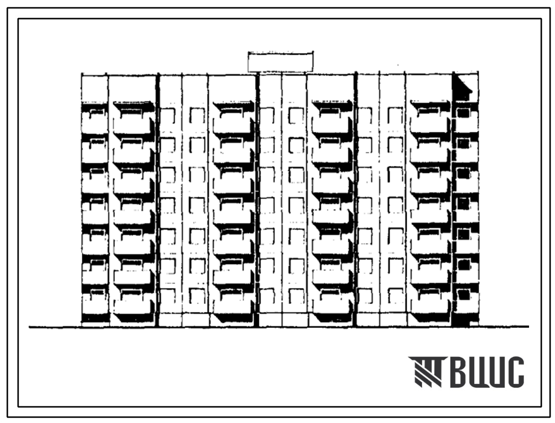 Типовой проект 90-0298.3.13.90 Блок-секция 7-этажная 56-квартирная рядовая 1-1-1-1-2-2-3-3 (для строительства в г. Омске и Омской области) Конструктивный вариант свайных фундаментов N=350 kH