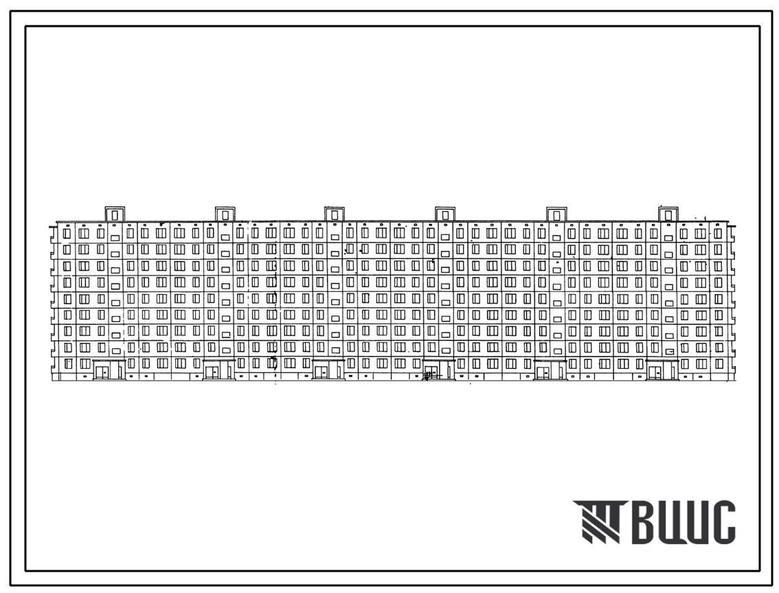 Типовой проект II-49-06/Ю  9-этажный 6-секционный крупнопанельный жилой дом на 215 квартир. Вариант Д.