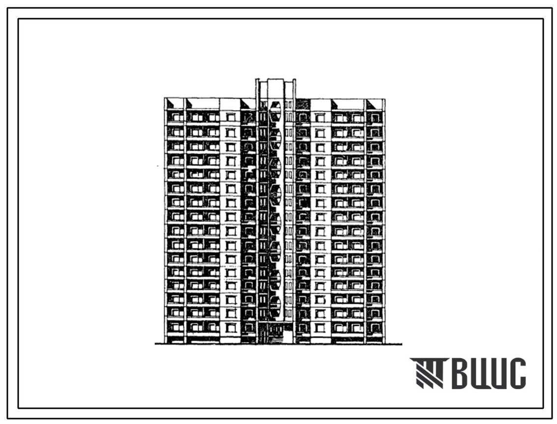 Типовой проект 121-176-5.84 16-этажный крупнопанельный жилой дом на 111 квартир для строительства в г. Киеве.