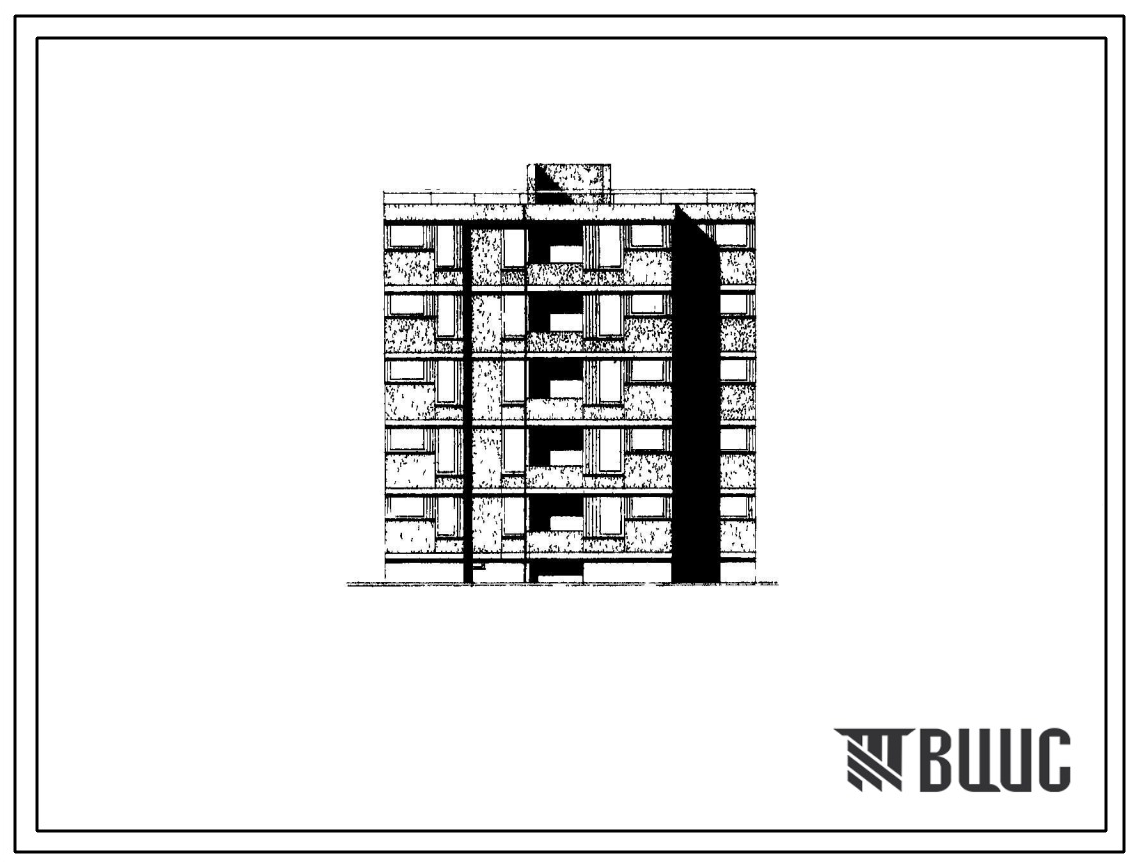 Типовой проект 126-063/1 Блок-секция пятиэтажная 15-квартирная рядовая с торцовыми окончаниями (однокомнатных 1Б — 5, двухкомнатных 2Б — 5, трехкомнатных 3А — 5).