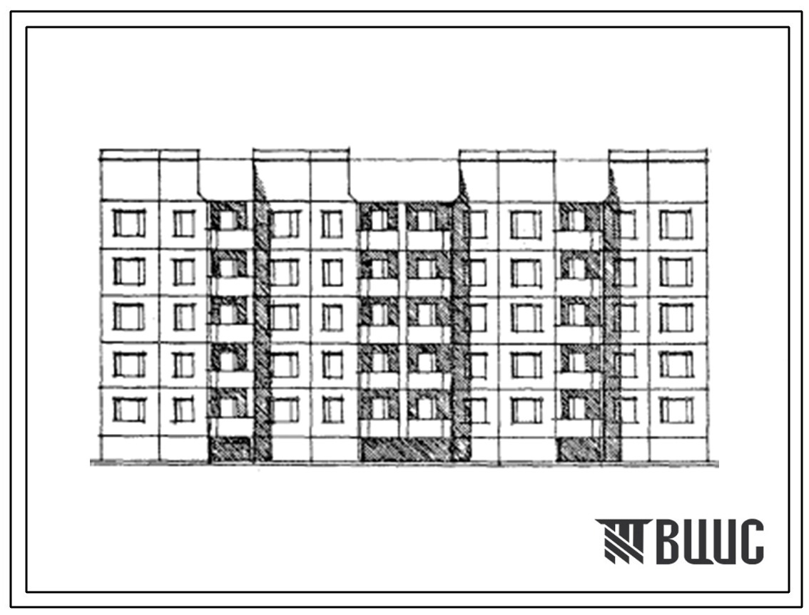Типовой проект 112-032.86 Крупнопанельные жилые дома. Блок-секция 5-этажная 40-квартирная меридиональная 1Б.1Б.2Б.2Б.2Б.2Б.2Б.2Б.