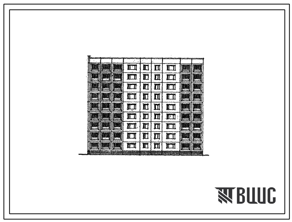 Типовой проект 97-0175с.83 Блок-секция 9-этажная 36-квартирная торцевая-угловая левая 2Б.2Б.3Б.5Б