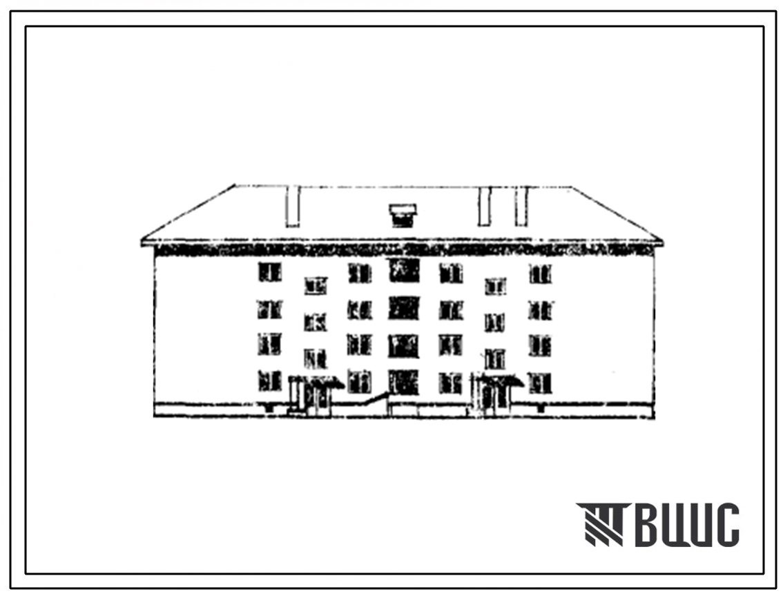 Типовой проект 114-24-23/1 Четырехэтажный двухсекционный дом на 24 квартиры (однокомнатных 1Б-8, двухкомнатных 2Б-12, трехкомнатных 3Б-4). Для строительства во 2 и 3 климатических районах ССР