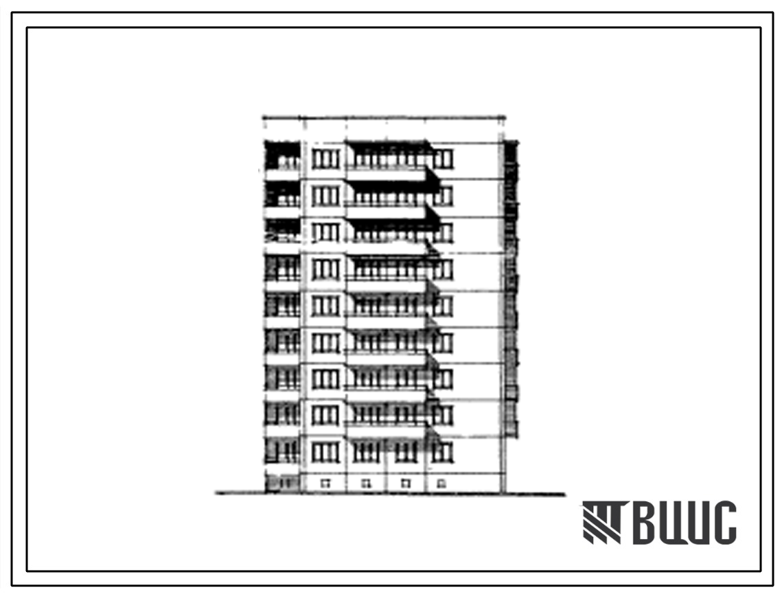 Типовой проект 93-016/1 Девятиэтажная блок-секция угловая на 27 квартир (однокомнатных 1Б-1, трехкомнатных 3Б-17, четырехкомнатных 4А-9). Для строительства во 2А климатическом подрайоне г.Архангельска