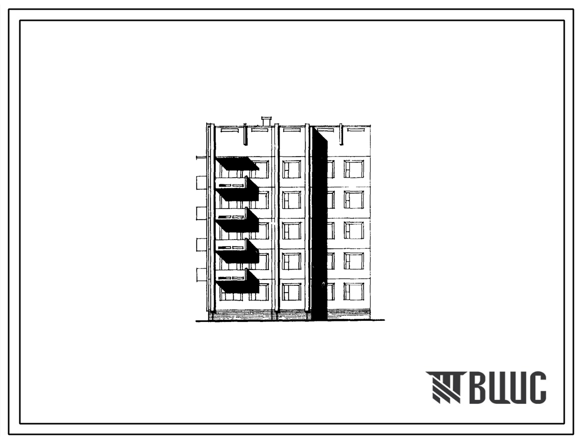 Типовой проект 135-0113/1 Блок-секция пятиэтажная 15-квартирная торцовая левая (однокомнатных 1Б — 5, двухкомнатных 2Б — 6, трехкомнатных 3Б — 4). Для строительства в IВ климатическом подрайоне.