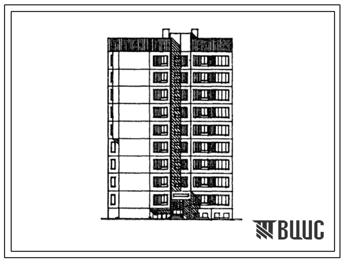 Типовой проект 148-072сп.13.87 9-этажная 36-квартирная рядовая, торцевая, угловая блок-секция с квартирами типа 2Б-2Б-2Б-3Б. Для строительства в Туркменской ССР.