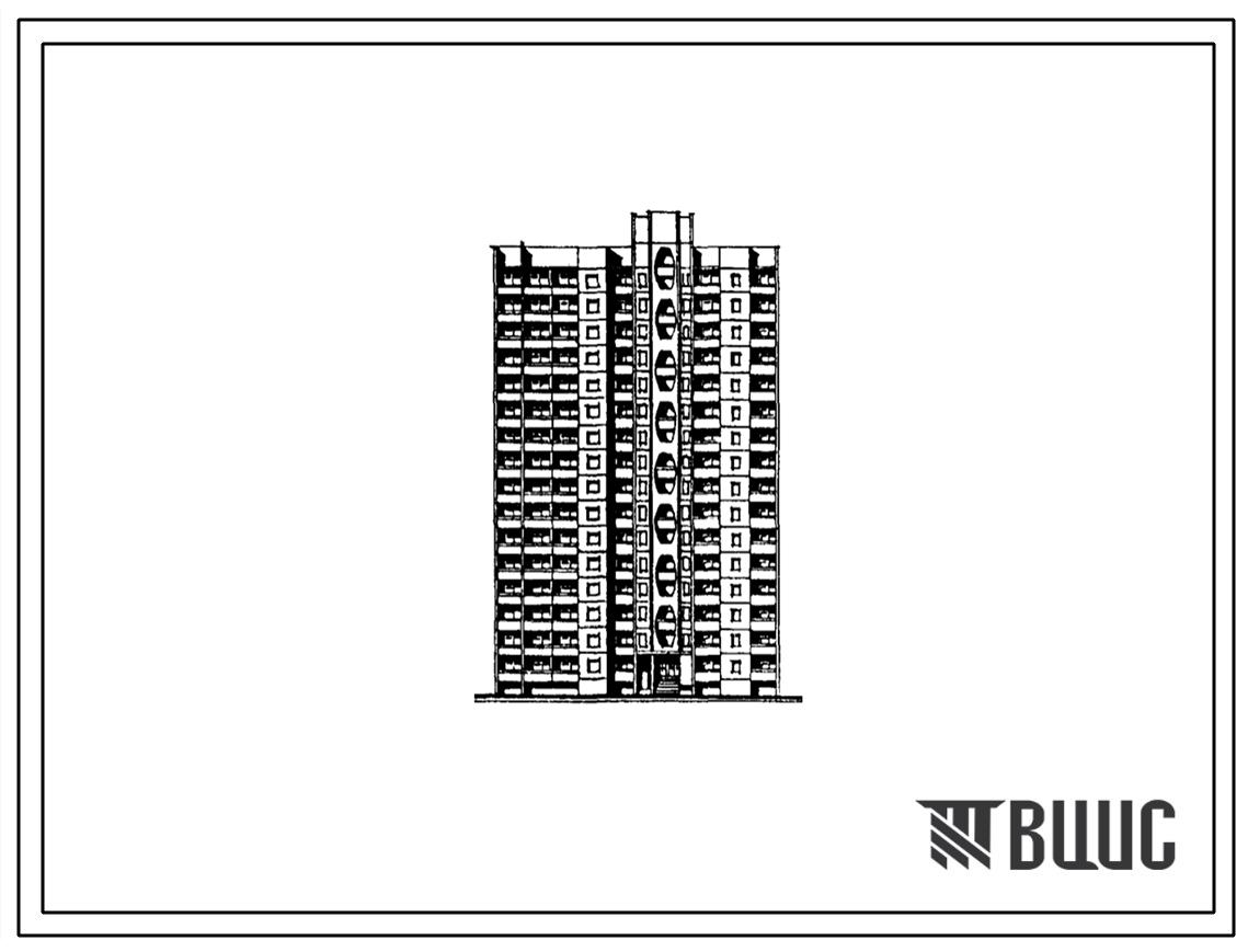 Типовой проект 121-176-6.85 Шестнадцатиэтажный крупнопанельный жилой дом на 95 квартир. Для строительства в г.Киеве