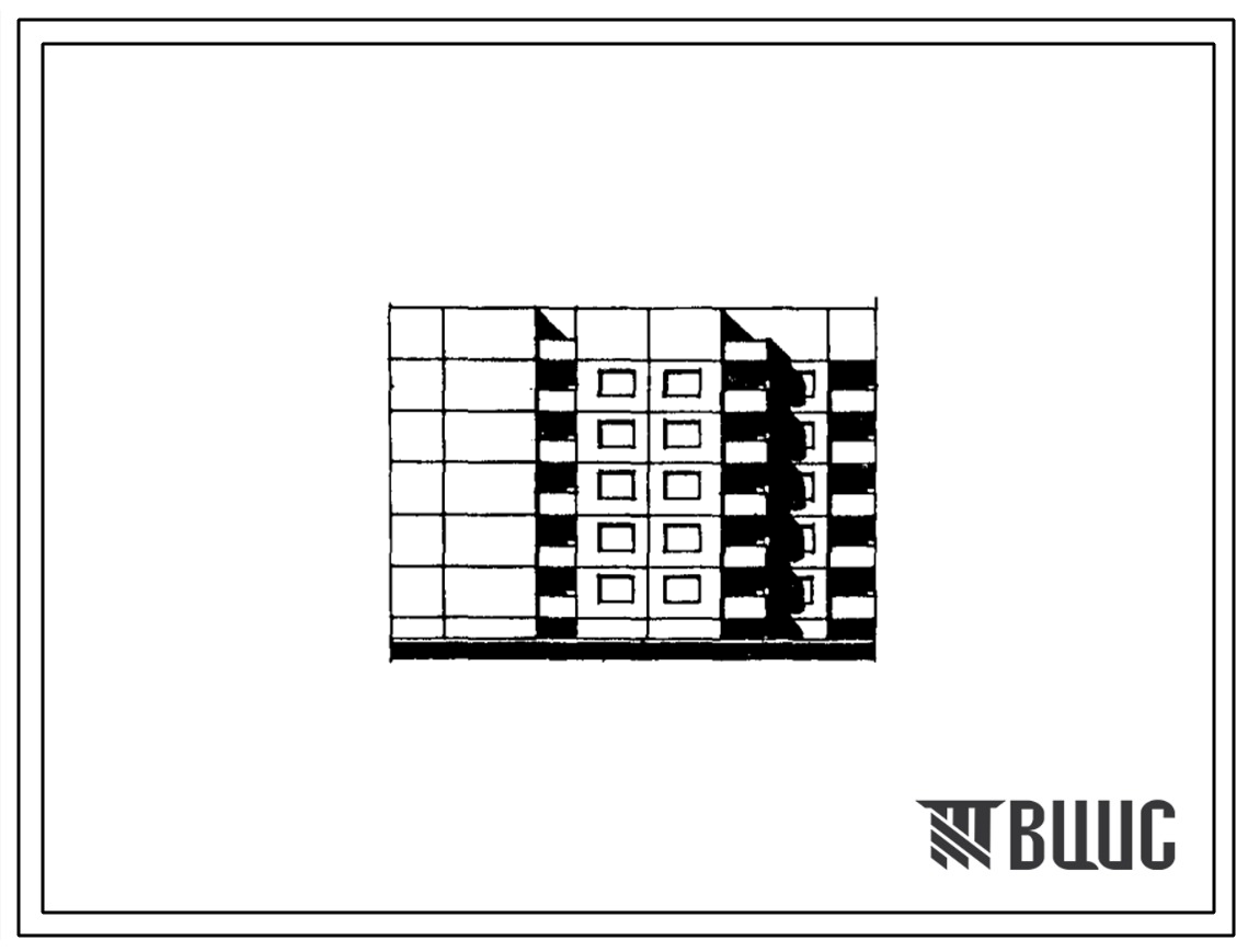 Типовой проект 90-067.86 Пятиэтажная блок-секция торцевая правая на 20 квартир