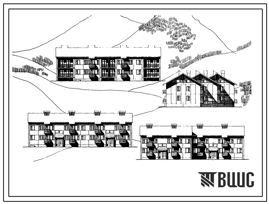 Типовой проект 135-046с Крупнопанельные двухэтажные жилые блок-секции и дом-представитель на 12 квартир
