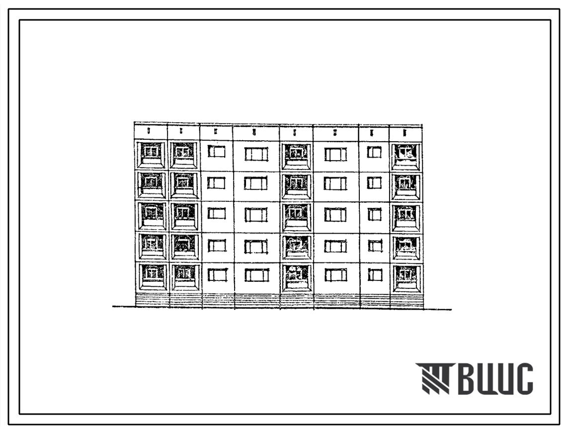 Типовой проект 97-0197с.84 Блок-секция 5-этажная 20-квартирная торцевая угловая левая 1Б.2Б.3Б.5Б