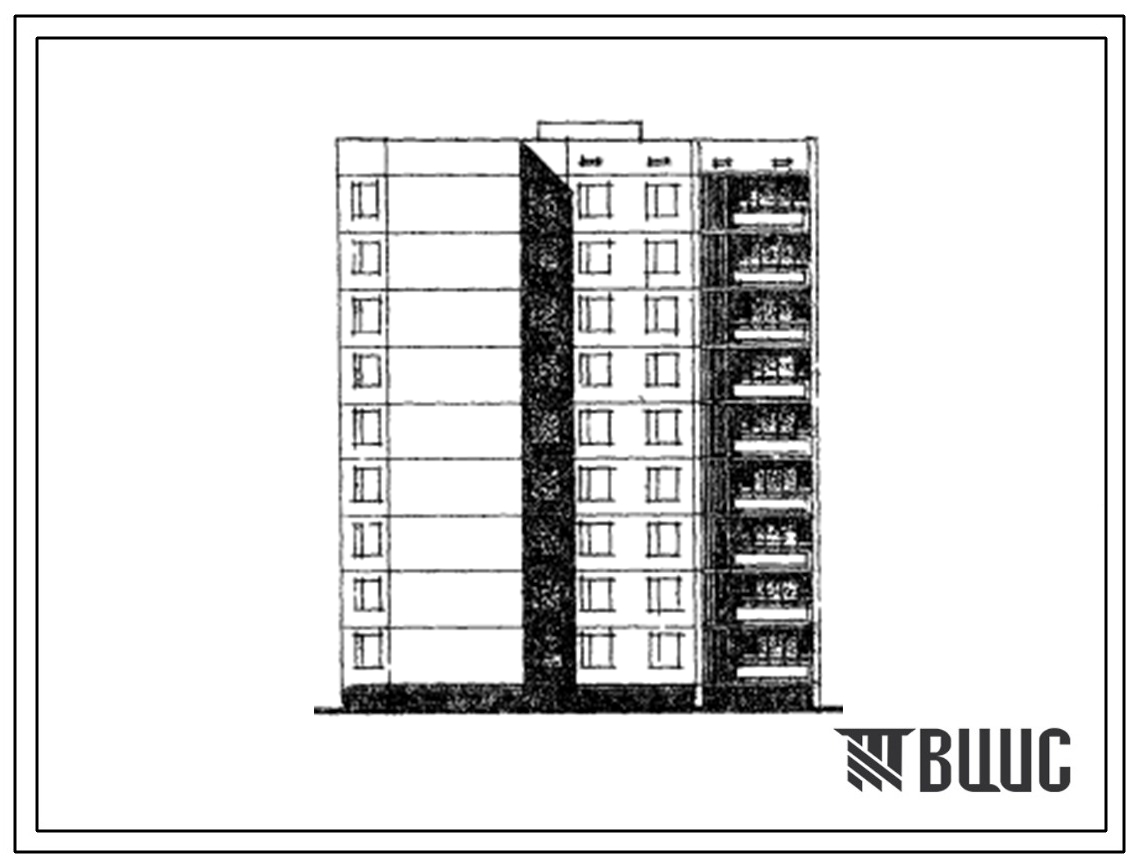 Типовой проект 121-84-4 9-этажный 1-секционный 36-квартирный крупнопанельный жилой дом