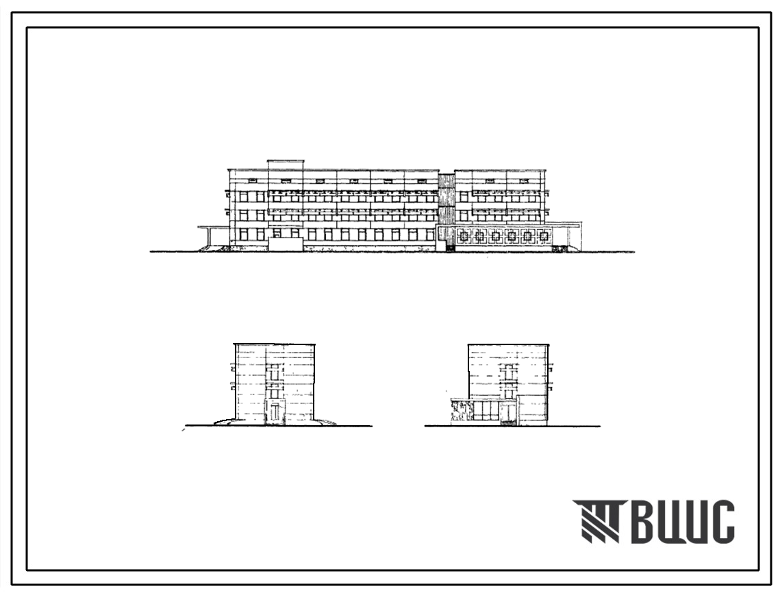 Типовой проект 252-1-61с Терапевтический корпус на 60 коек. Для строительства в IV климатическом районе сейсмичностью 7 и 8 баллов.