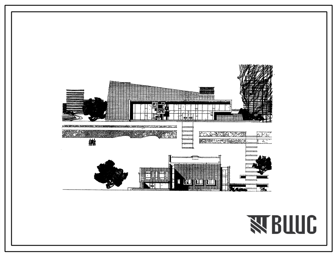 Типовой проект 264-13-35/71 Широкоэкранный кинотеатр на 600 мест для строительства в 1В климатическом подрайоне, 2 и 3 климатических районах.