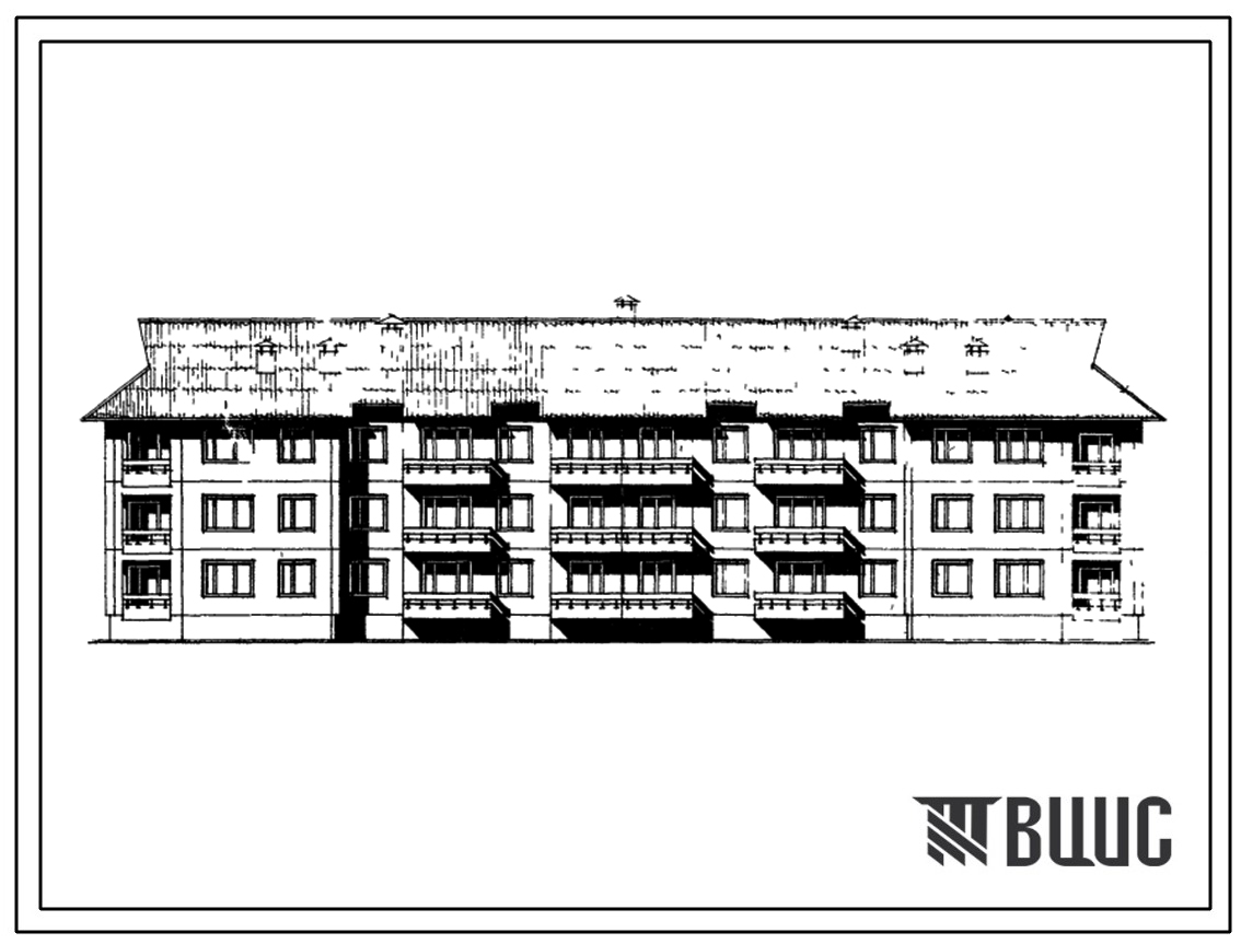 Типовой проект 111-135-96/1 3-этажный 2-секционный жилой дом на 24 квартиры