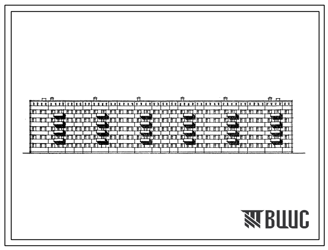Типовой проект 1-467Д-17/2 5-этажный жилой дом на 90 квартир. Для строительства в 1В климатическом подрайоне, 2 и 3 климатических районах.