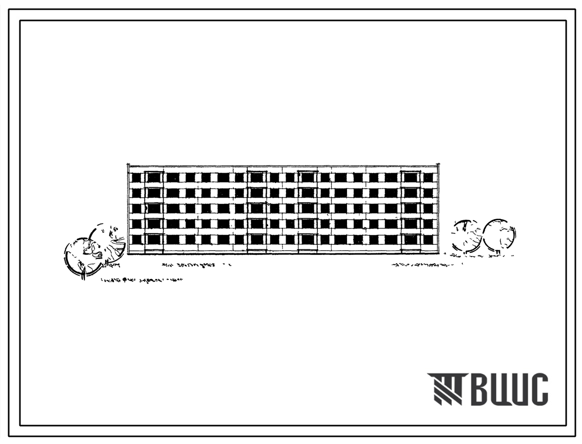 Типовой проект 1-434С-28/71 5-этажный 4-секционный дом на 40 квартир для строительства в Белорусской ССР.
