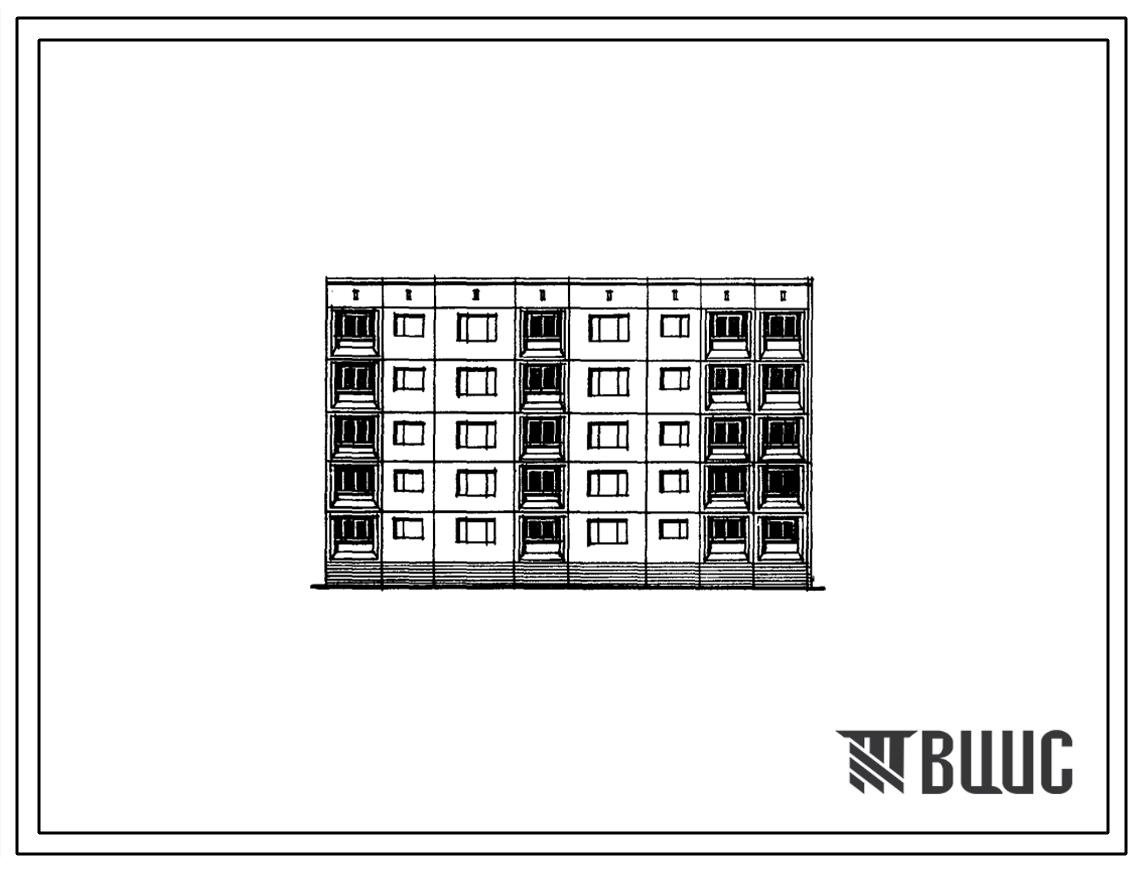 Типовой проект 97-0173с.83 Блок-секция 5-этажная 20-квартирная торцевая-угловая правая 1Б.2Б.3Б.5Б
