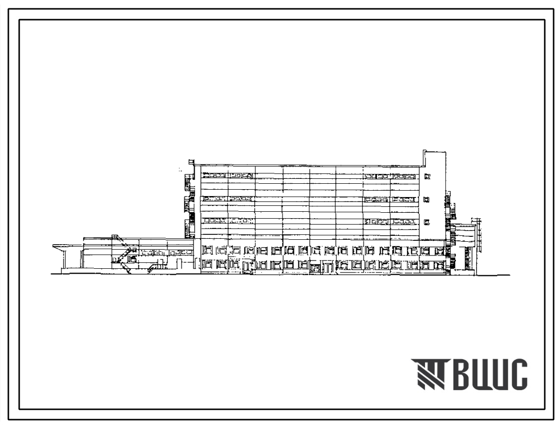 Типовой проект 701-3-23.87 Главный корпус склада многоэтажного для хранения продовольственных и непродовольственных товаров складской площадью 5000 м2
