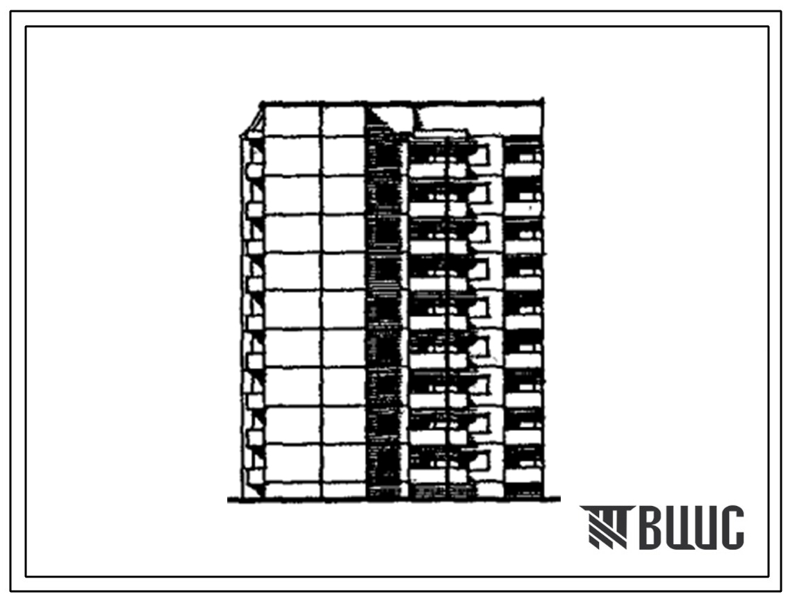 Типовой проект 120-046.13.89 Блок-секция 9-этажная 36-квартирная торцевая левая 1-2-3-3 (для городского строительства в Литовской ССР)