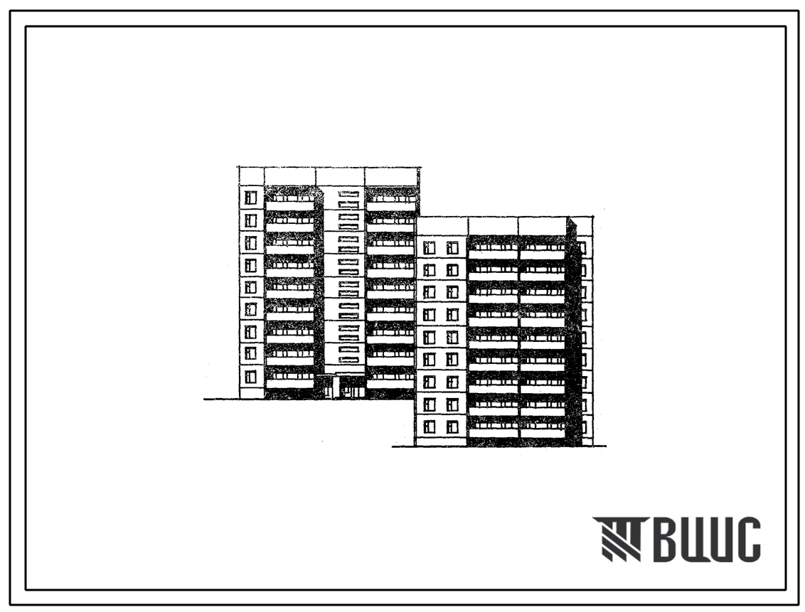 Типовой проект 75-025/1.2 Блок-секция 9-этажная 36-квартирная угловая левая