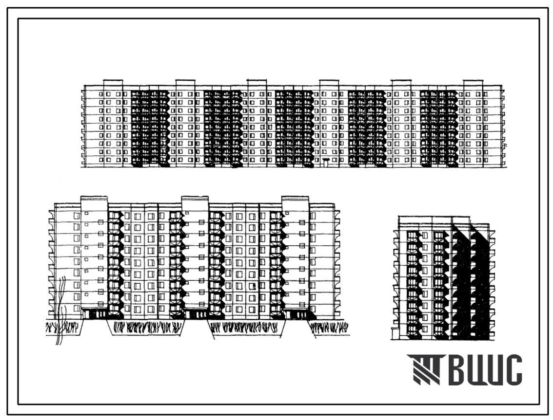 Типовой проект 135-016с Крупнопанельные девятиэтажные жилые блок-секции и дом-представитель на 216 квартир